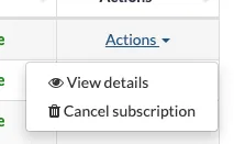subscription actions